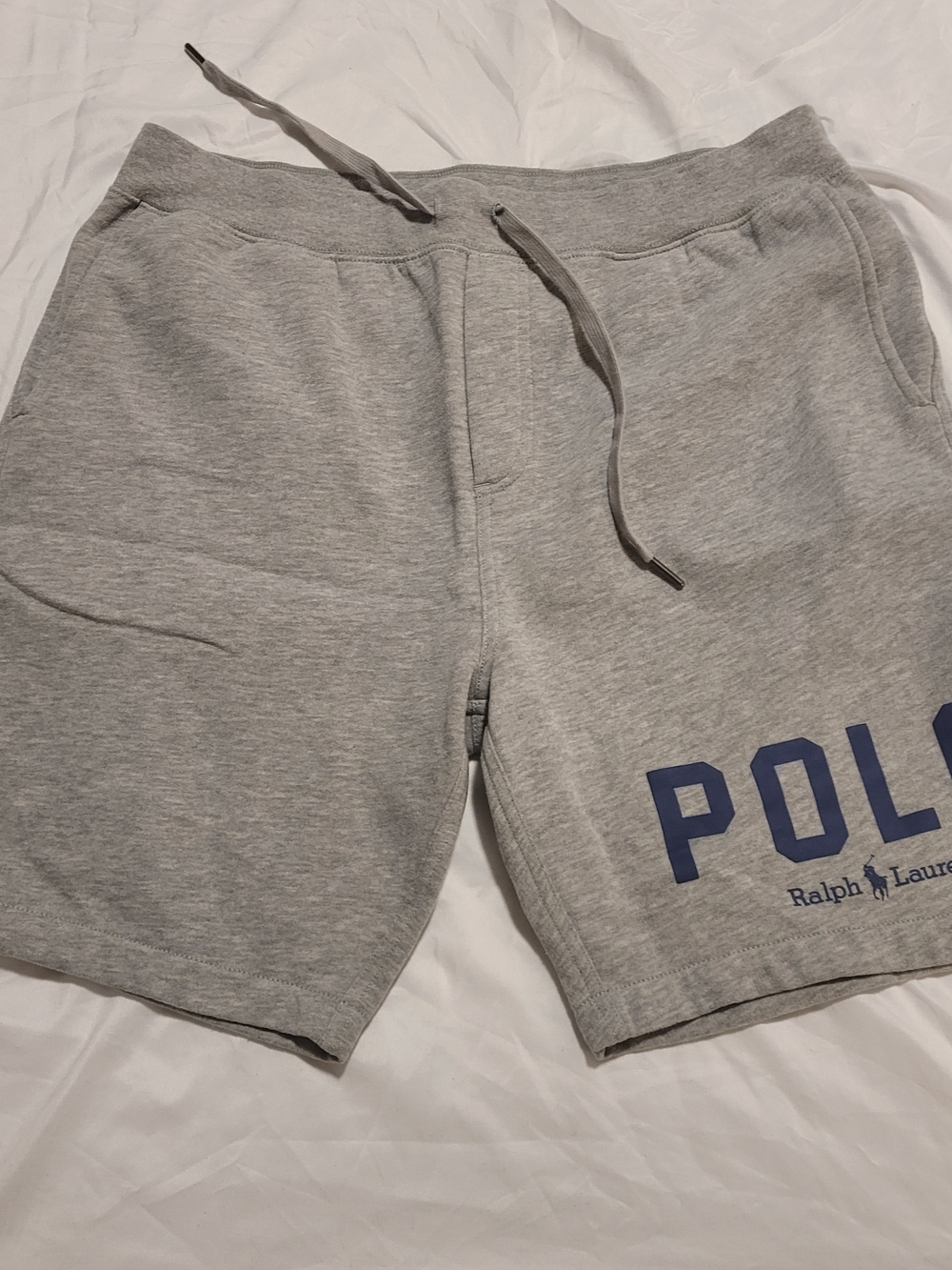 Polo by Ralph Lauren Gray Athletic Fleece Shorts with Navy Logo